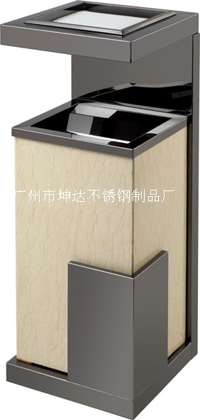 创意时尚不锈钢大理石烟灰桶 酒店大堂收纳桶  果皮箱