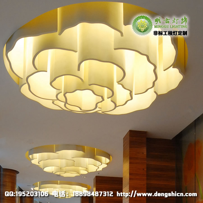 祥云云石工程灯 过道云石吸顶灯 酒店云石灯定制