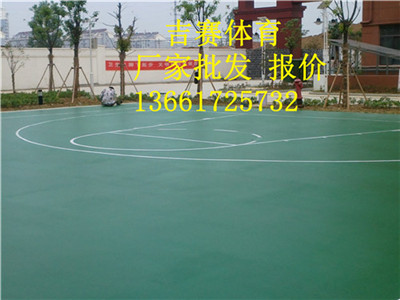 无锡标准蓝球场塑胶地坪施工厂家  塑胶地坪施工价格