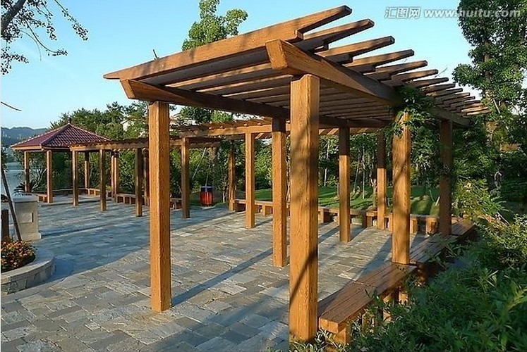 休闲走廊葡萄花架 木质园林葡萄架 定做木花架  木质葡萄架  定做花架