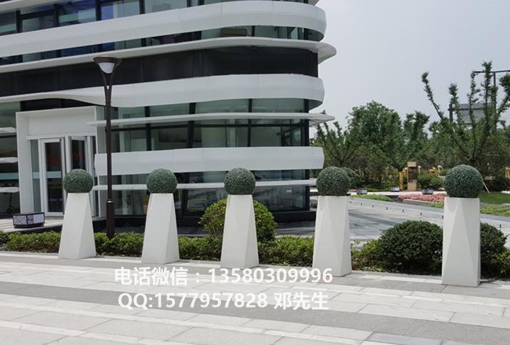 购物中心玻璃钢花盆 楼盘景观花钵 陶艺小品厂家  景观花钵图片  玻璃钢厂商