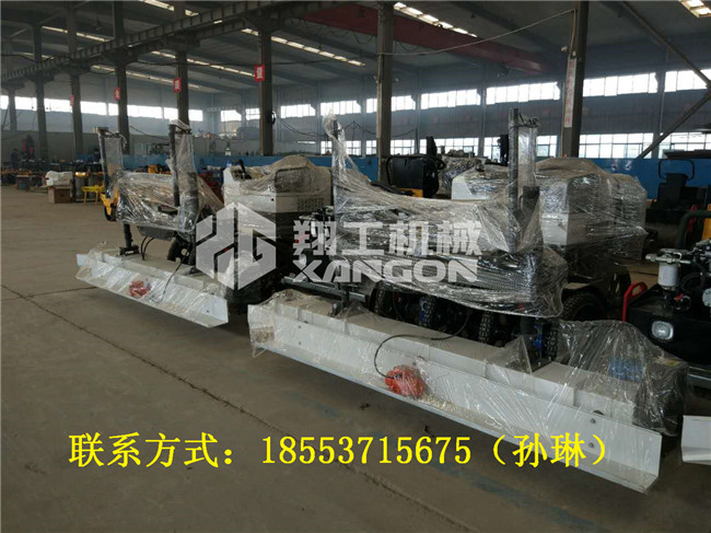 翔工激光整平机 混凝土摊铺机施工效果分享