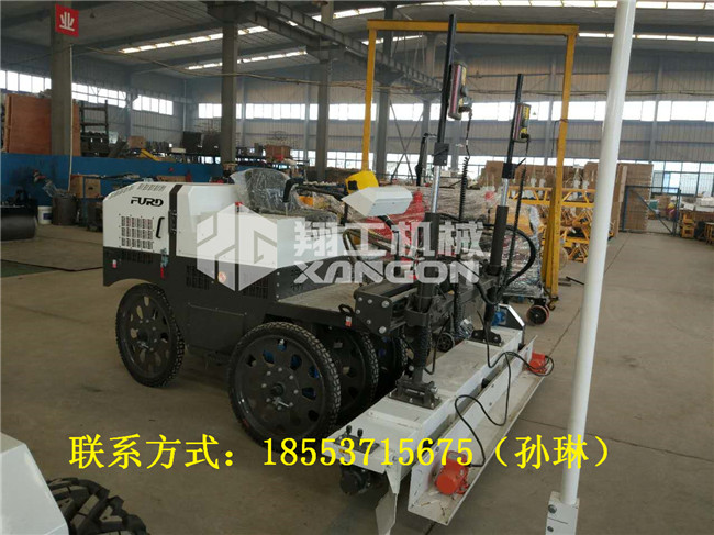 翔工激光整平机 混凝土摊铺机施工效果分享