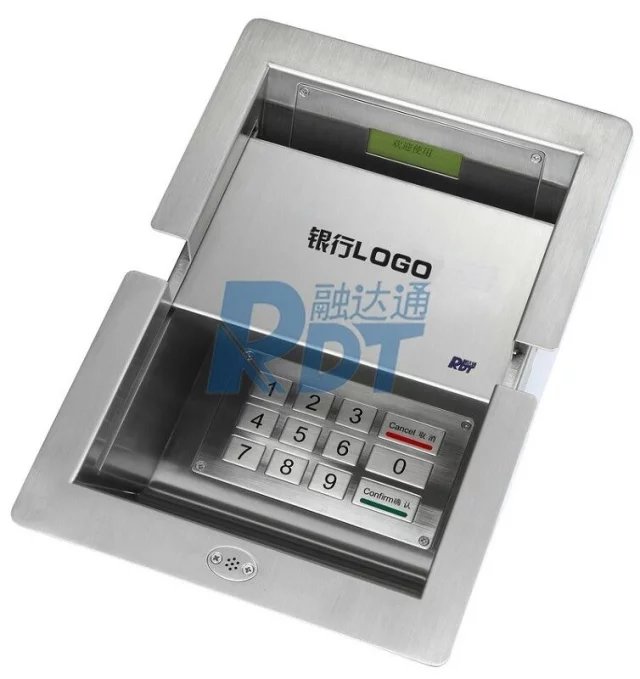 银行收银台凹槽RDT-988—拉丝工艺，品质可靠  多功能收银槽  智能通道槽