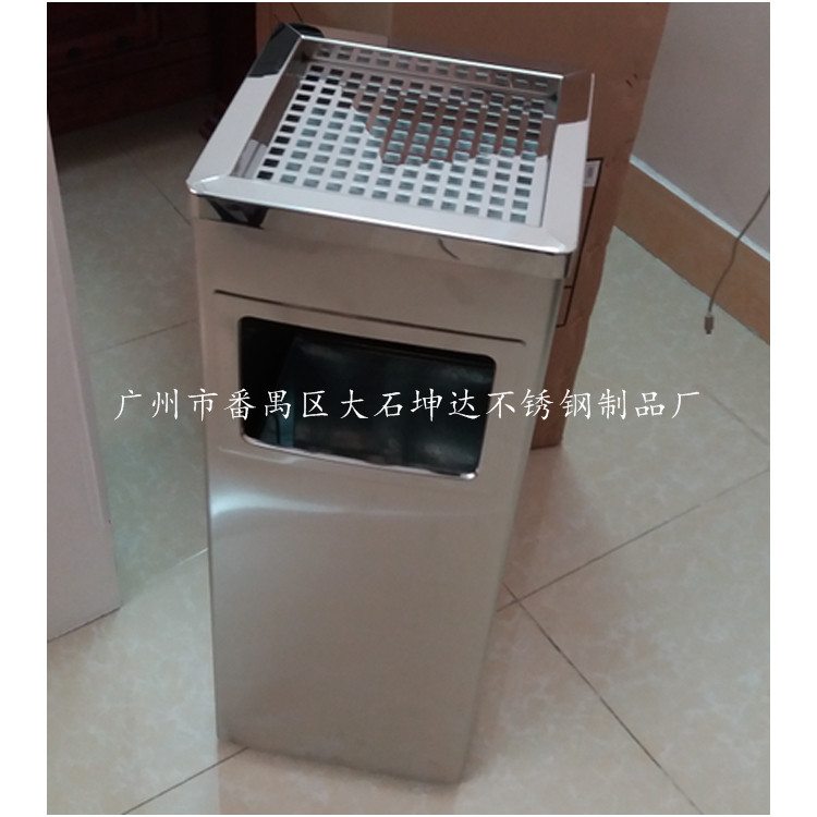 批发不锈钢正方形丽格烟灰桶 酒店果皮箱 写字楼收集箱