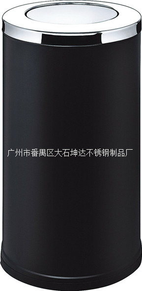 室内定制垃圾桶 小号圆形翻盖港式桶 公司废物桶