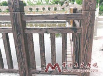 FM02赫色水泥仿木栏杆  仿古花窗  古建砖雕厂家