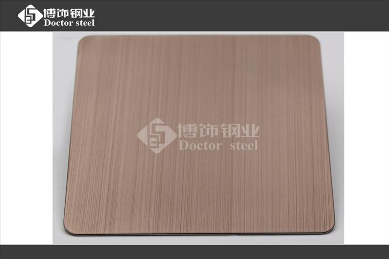 304褐金不锈钢拉丝板，电镀不锈钢褐色  304不锈钢板