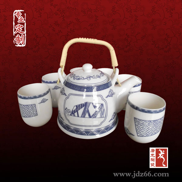 定做陶瓷茶具 中秋节送客户礼品 陶瓷茶具价格