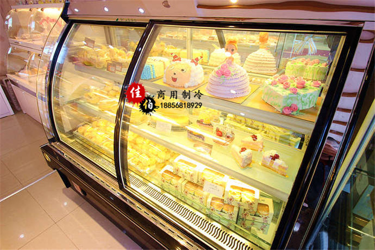定做弧形前开门蛋糕柜甜点慕斯保鲜展示柜西点展示柜 甜点慕斯柜