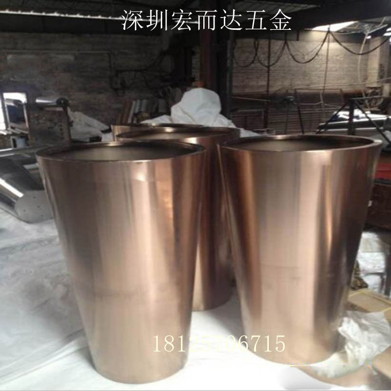 宏而达工艺多边形不锈钢花盆加工定制  户外花钵  异形花盆