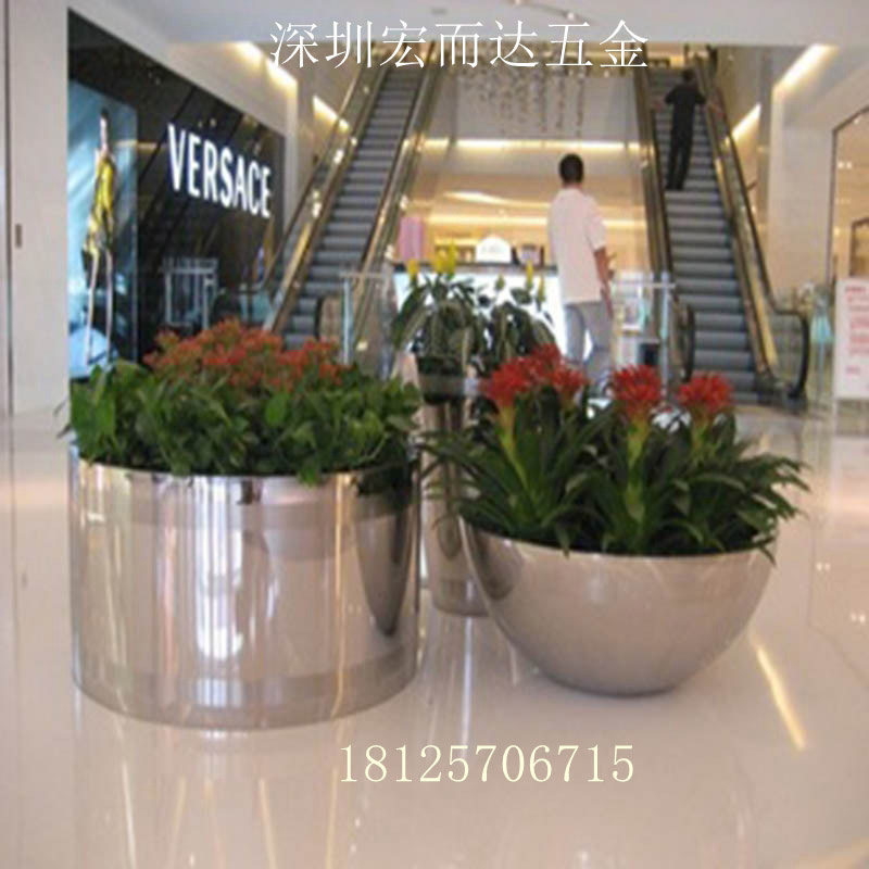 宏而达厂家定制户外不锈钢花槽 种植花箱 组合花盆  不锈钢花盆  户外花钵