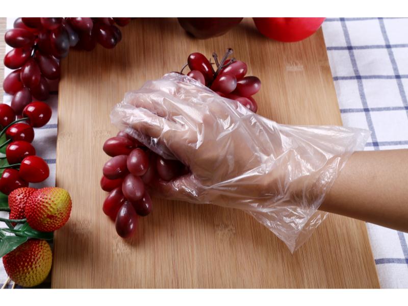 泉绿恒透明一次性手套盒装家用户外PE塑料一次性手套&nbsp;&nbsp;PE一次性手套