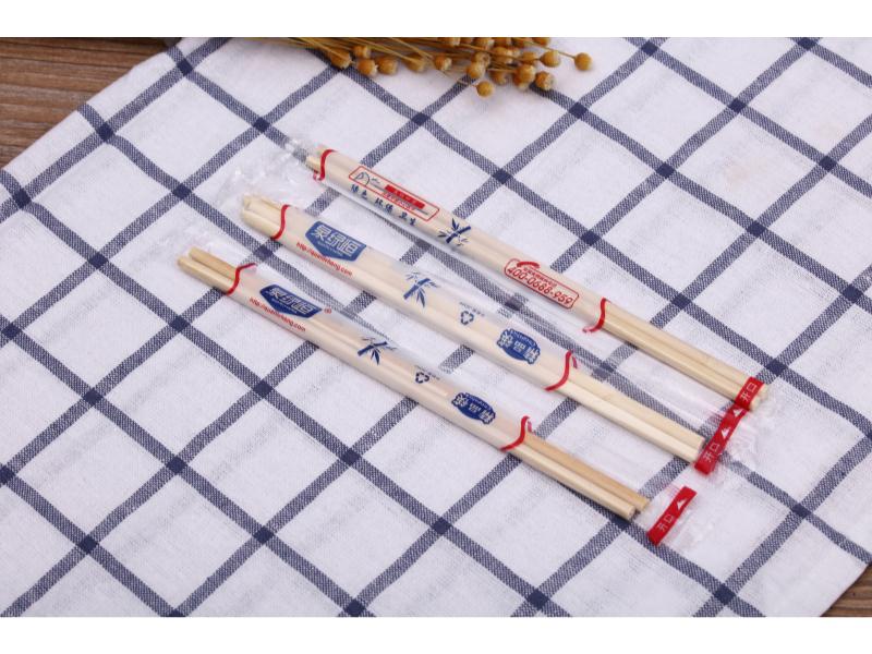 泉绿恒独立包装一次性竹制筷子带牙签19cm  一次性筷子  竹筷