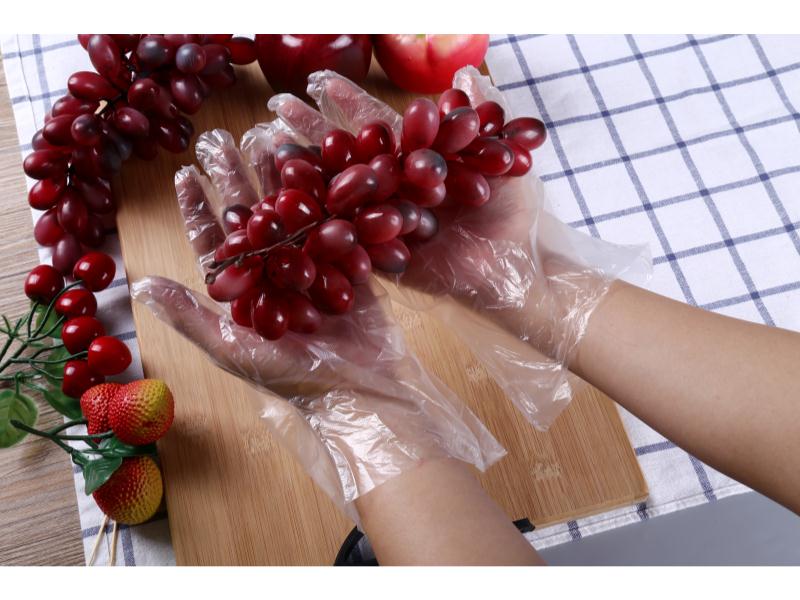 泉绿恒120只盒装家用聚餐塑料透明加厚一次性手套  家用一次性手套  透明一次性手套  塑料一次性手套