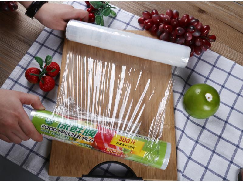 泉绿恒30CM宽300尺优质瘦身保鲜膜促销装水果蔬菜PE  食品保鲜膜  超市保鲜膜