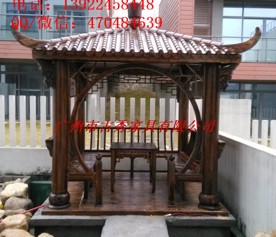 古建木质四角凉亭厂家，定制八角凉亭工厂  定制四角凉亭厂家