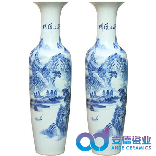 青花陶瓷大花瓶厂家定制&nbsp;&nbsp;陶瓷大花瓶定制&nbsp;&nbsp;花瓶厂家销售&nbsp;&nbsp;落地礼品大花瓶