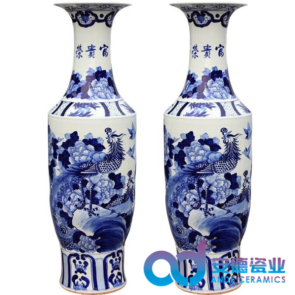 粉彩陶瓷大花瓶 礼品大花瓶定制厂家&nbsp;&nbsp;落地礼品大花瓶&nbsp;&nbsp;花瓶厂家定制
