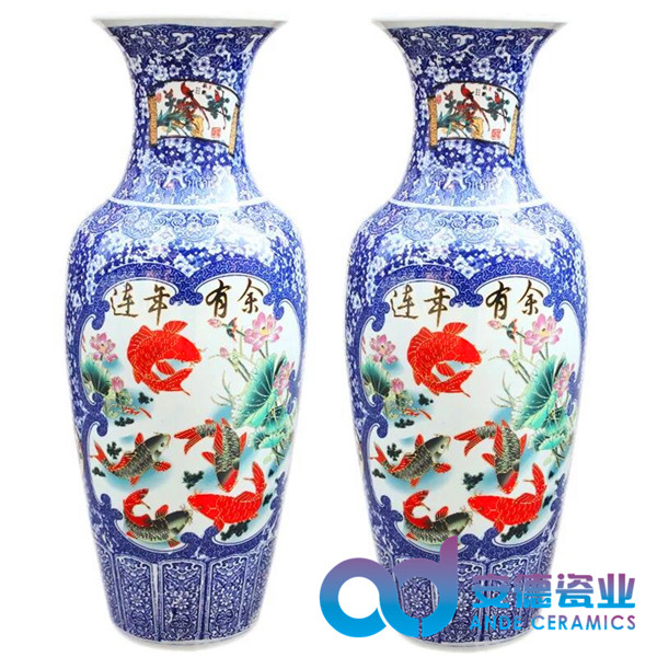 粉彩陶瓷大花瓶 礼品大花瓶定制厂家&nbsp;&nbsp;落地礼品大花瓶&nbsp;&nbsp;花瓶厂家定制