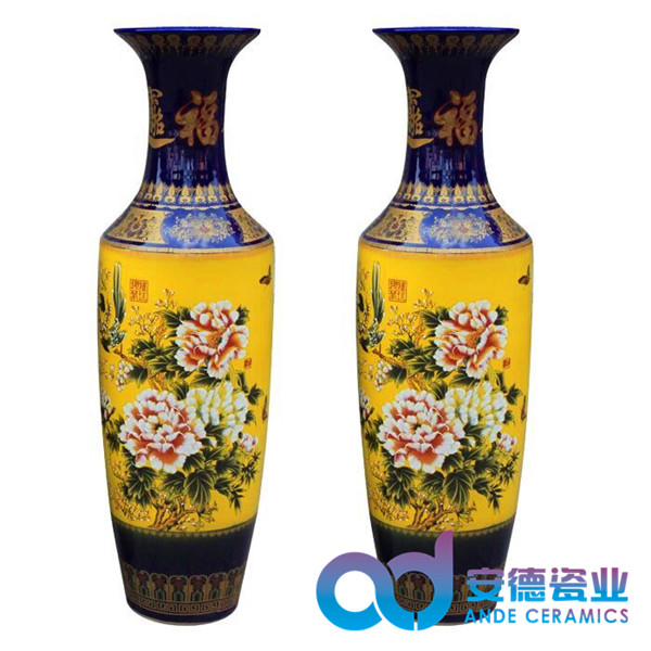 色釉粉彩大花瓶厂家定制  花瓶厂家销售&nbsp;&nbsp;落地礼品大花瓶&nbsp;&nbsp;大花瓶厂家销售
