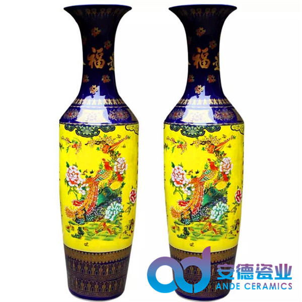 粉彩大花瓶 色釉陶瓷大花瓶&nbsp;&nbsp;陶瓷大花瓶定制&nbsp;&nbsp;大花瓶厂家直销&nbsp;&nbsp;落地礼品大花瓶