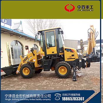 前面铲斗后面带后挖的铲车价格多少钱  前铲后挖  俩头忙  铲车带后挖