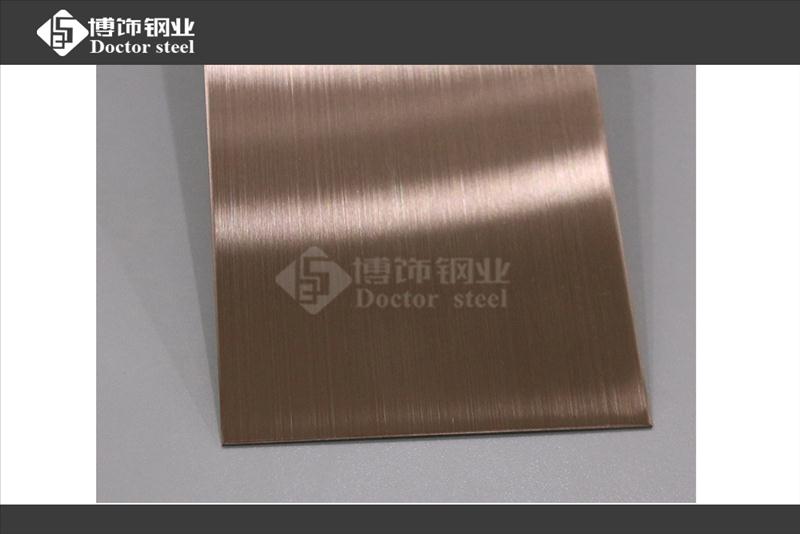 亮光不锈钢古铜拉丝板，不锈钢无指纹厂，不锈钢古铜色  古铜色不锈钢