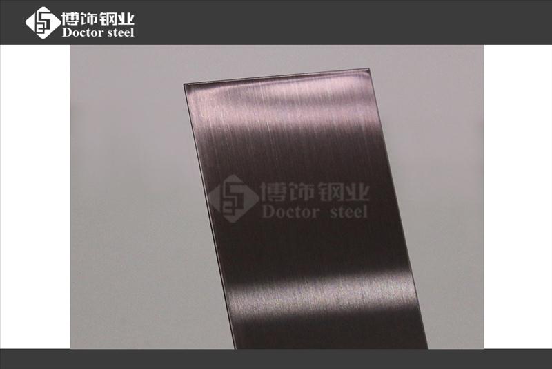 亮光1号褐色不锈钢拉丝板，不锈钢表面加工处理