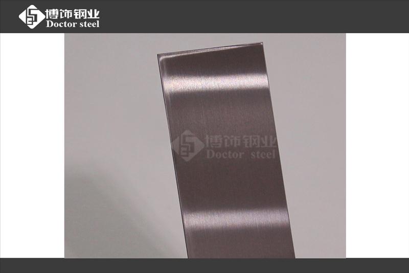 亮光1号褐色不锈钢拉丝板，不锈钢表面加工处理