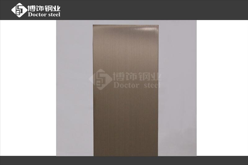高品质亮光无指纹香槟金拉丝不锈钢装饰板  亮光不锈钢拉丝板  香槟金不锈钢板