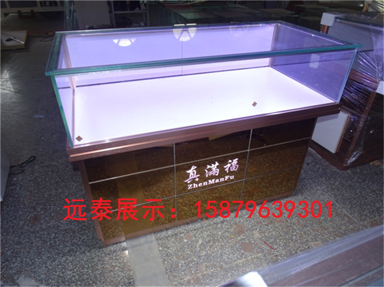 真满福茶镜展示独立柜|抽拉式开启展示柜&nbsp;&nbsp;真满福珠宝独立柜&nbsp;&nbsp;品牌珠宝柜定做厂家