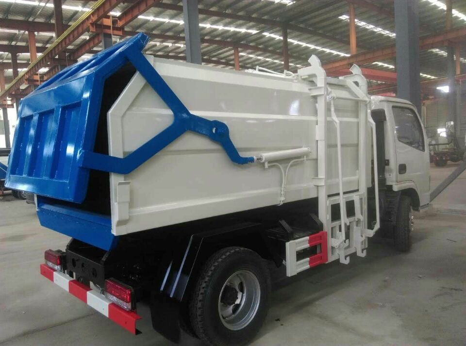 东风系列 上蓝牌和黄牌垃圾车价格  挂桶垃圾车  三轮垃圾车