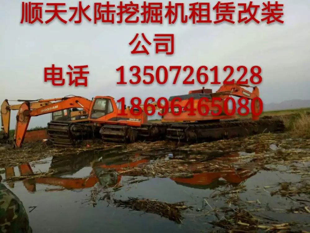 河北保定水陆挖掘机出租厂家