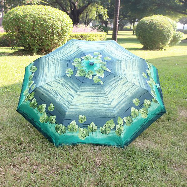 深圳精铭鑫雨伞厂家 深圳雨伞生产厂 超轻三折伞创意印花  超轻6折