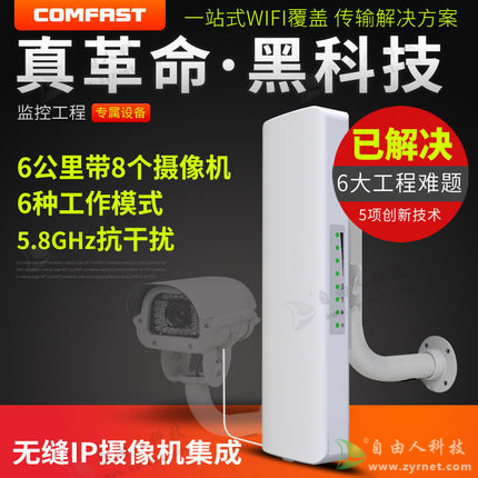 5.8G大功率CPE无线网桥电梯监控定向传输AP