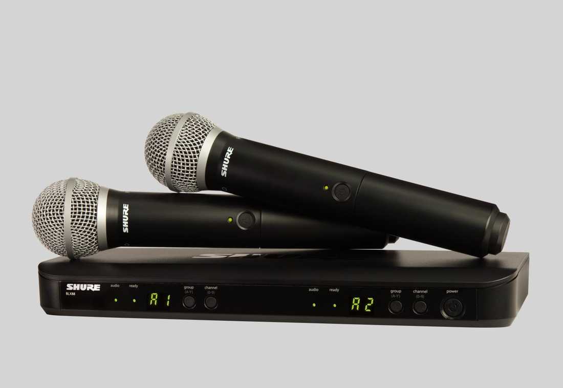SHURE 舒尔BLX288/PG58双手持无线话筒