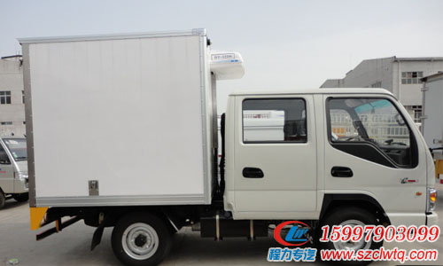 拉萨市国五江铃双排座冷藏车（厢长3.4米）报价&nbsp;&nbsp;国五冷藏车报价&nbsp;&nbsp;厢长3.4米冷藏车