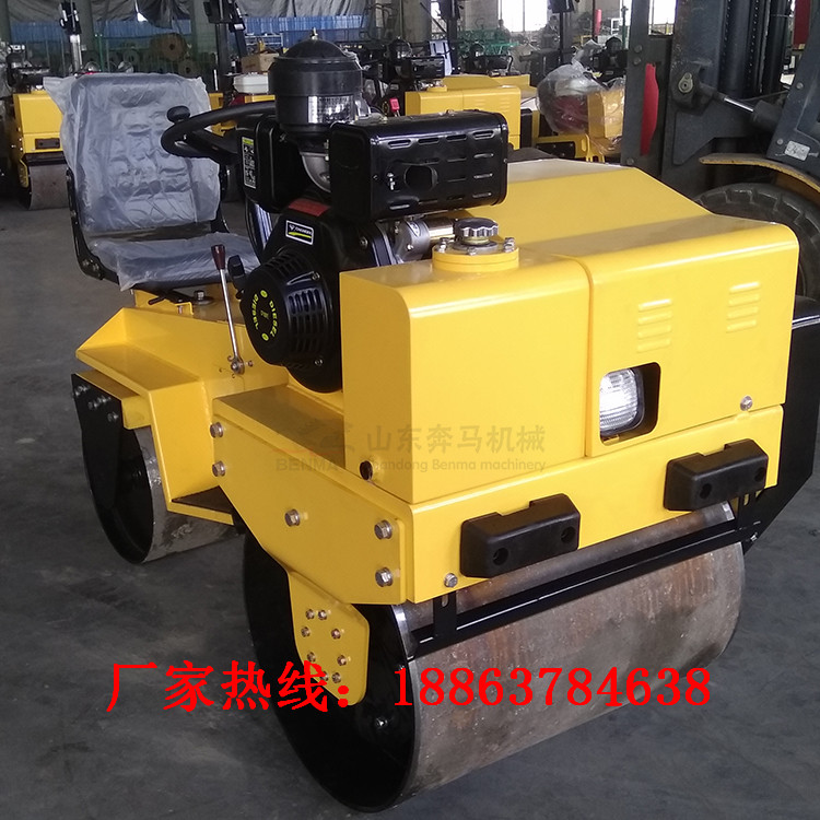 奔马BMY-850双钢轮压路机座驾式压路机双钢轮振动碾  850小座驾压路机  带方向盘压路机  小座驾压道机