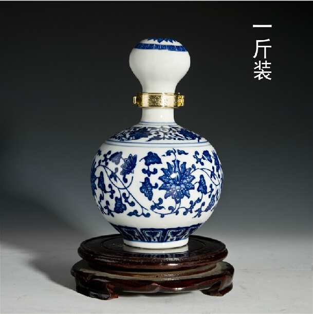 青花瓷汾酒酒瓶定制 一斤装酒瓶定做厂 青花瓷汾酒酒瓶定做 酒瓶定制刻字