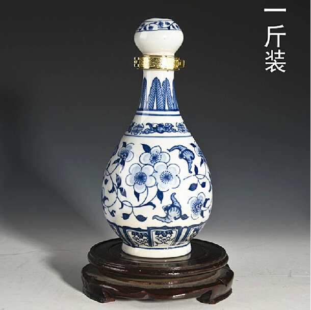 青花瓷汾酒酒瓶定制 一斤装酒瓶定做厂 青花瓷汾酒酒瓶定做 酒瓶定制刻字