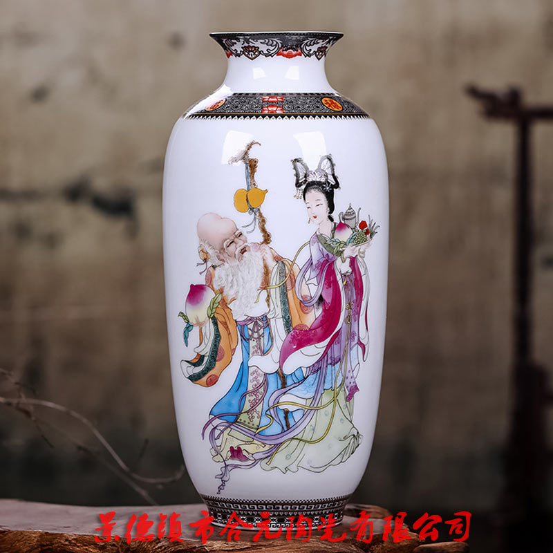 景德镇粉彩花瓶 手绘粉彩陶瓷花瓶批发&nbsp;&nbsp;手绘粉彩花瓶批发