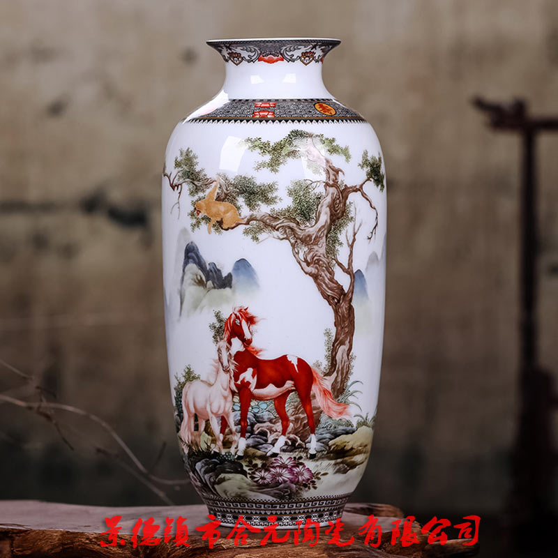 景德镇粉彩花瓶 手绘粉彩陶瓷花瓶批发&nbsp;&nbsp;手绘粉彩花瓶批发