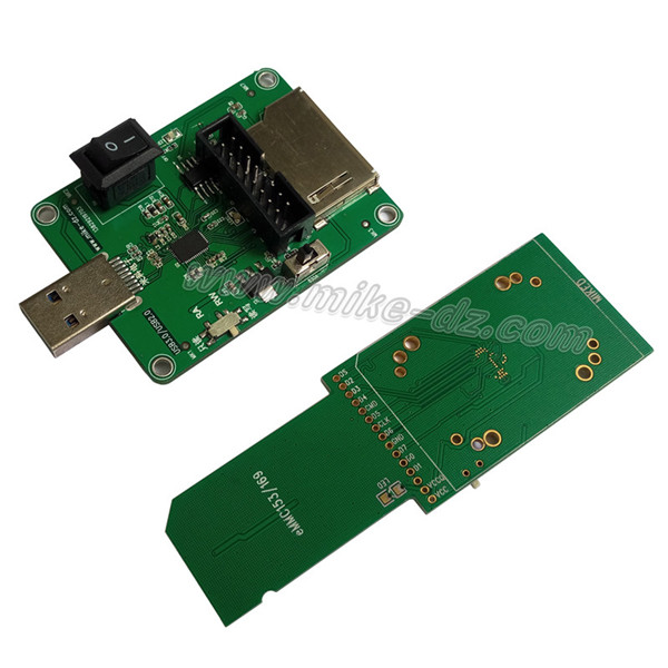 eMMC/eMCP测试座板烧录座字库读写座转接板USB3.0  emmc读写  emcp编程