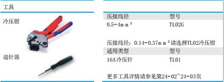 冷压钳0.5-4mm平方WAIN型号TL02G&nbsp;&nbsp;连接器&nbsp;&nbsp;矩形连接器&nbsp;&nbsp;重载连接器