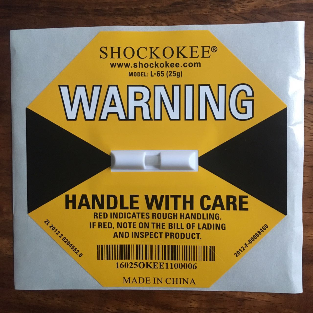 供应SHOCKOKEE震撞标签  防震标签