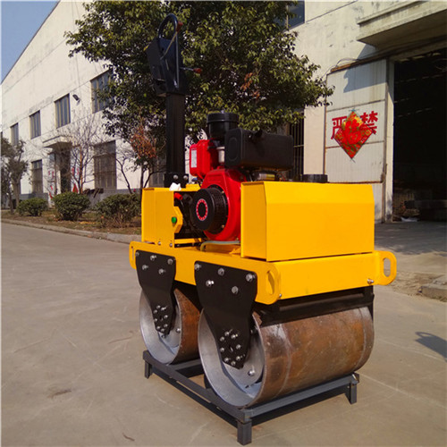 50型双辊振动压路机手扶式双轮振动式小型压路机
