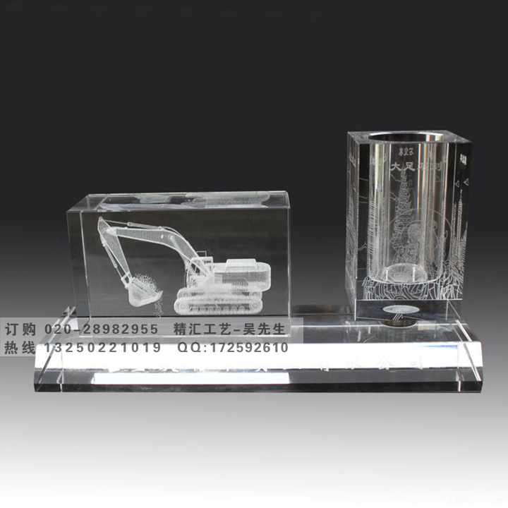 广州水晶挖掘机模型纪念品 水晶机械模型礼品定做 纪念品 广州水晶礼品厂家 水晶模型摆件 广州礼品厂家