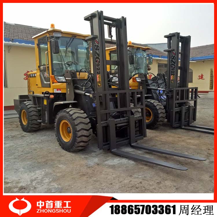 中首重工叉车3吨半石材叉车价格山东厂家直销ZH貞  3吨半叉车  四驱叉车