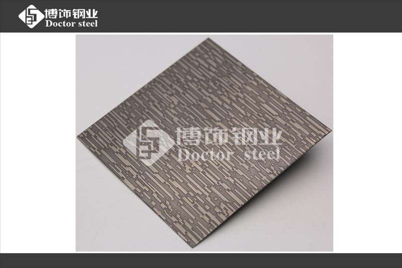 供应304不锈钢青古铜拉丝蚀刻花纹板，不锈钢镀铜板价格  不锈钢镀铜拉丝  不锈钢青古铜蚀刻板